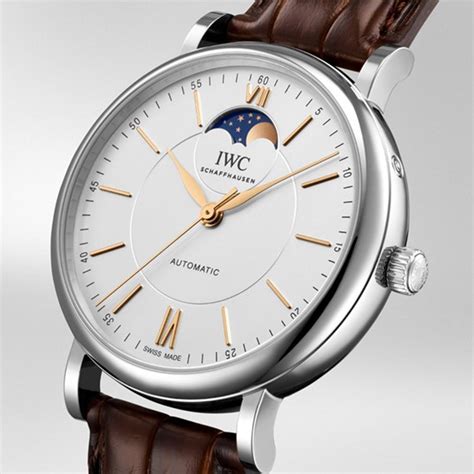 iwc lunar|iwc moon phase watch.